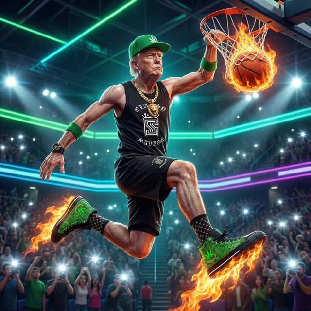 March Madness! "They" Mad & I'm Srill Ballin' :: Swaggy DT "He's On Fire!" :: #Presidential #OG @RussellRope #cReatoR @ #ClassySavage #Art Crypto Fashion 🔥🏀🌴🇺🇸